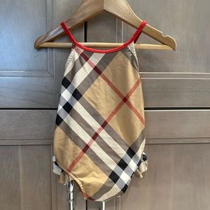 Baby Burberry swimsuit.
